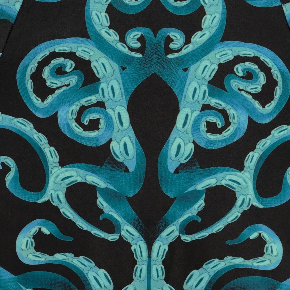 HUG OF CTHULHU LONG SLEEVE EVIL MINI SKATER DRESS - Picture 3 of 6